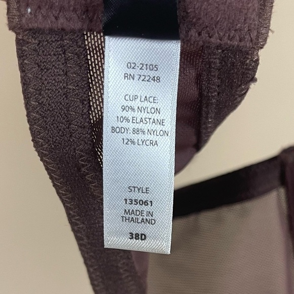 Paramour by Felina 38D Tempting Plush Contoured Bra Color Cocoa - Picture 9 of 11